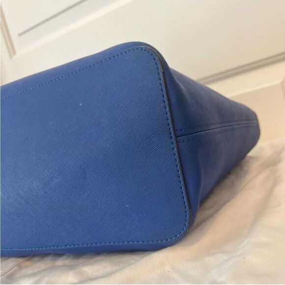 MICHAEL KORS Royal Blue Jet Set Shoulder Bag Voyager East West Laptop Work tote - Picture 7 of 9